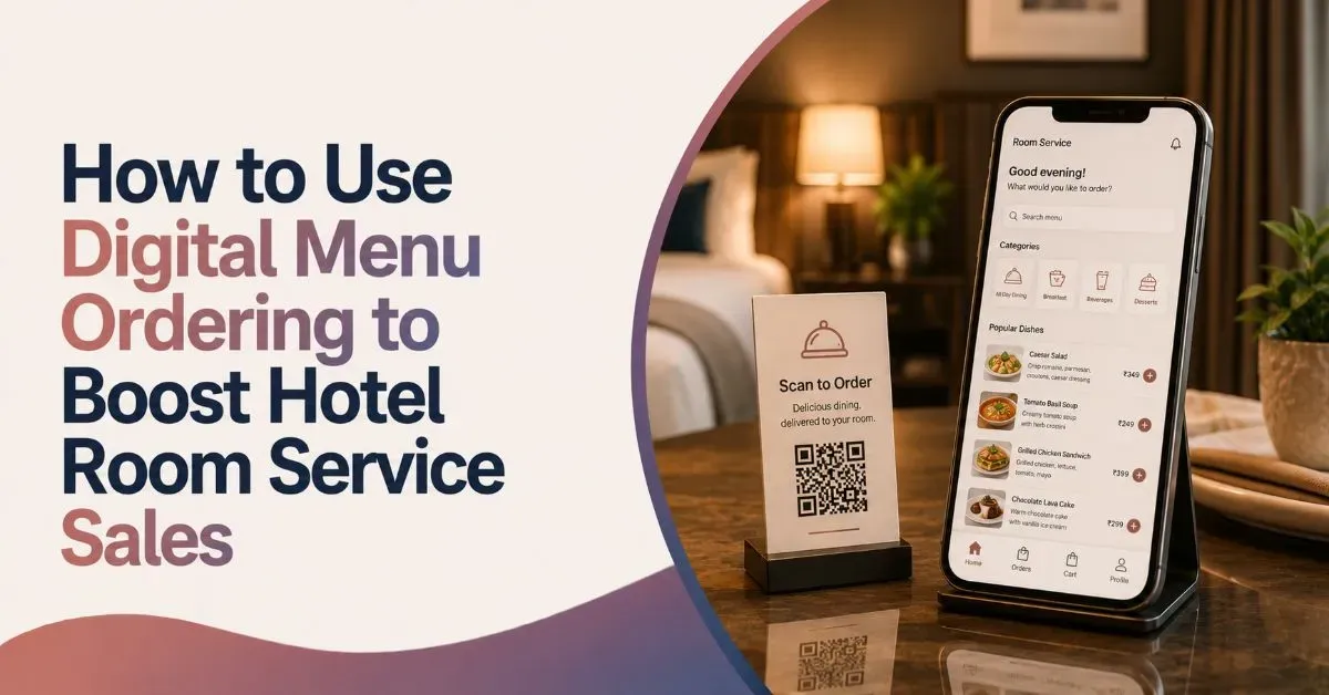 Hotel digital menu ordering system to boost room service sales with QR code food ordering and contactless guest experience